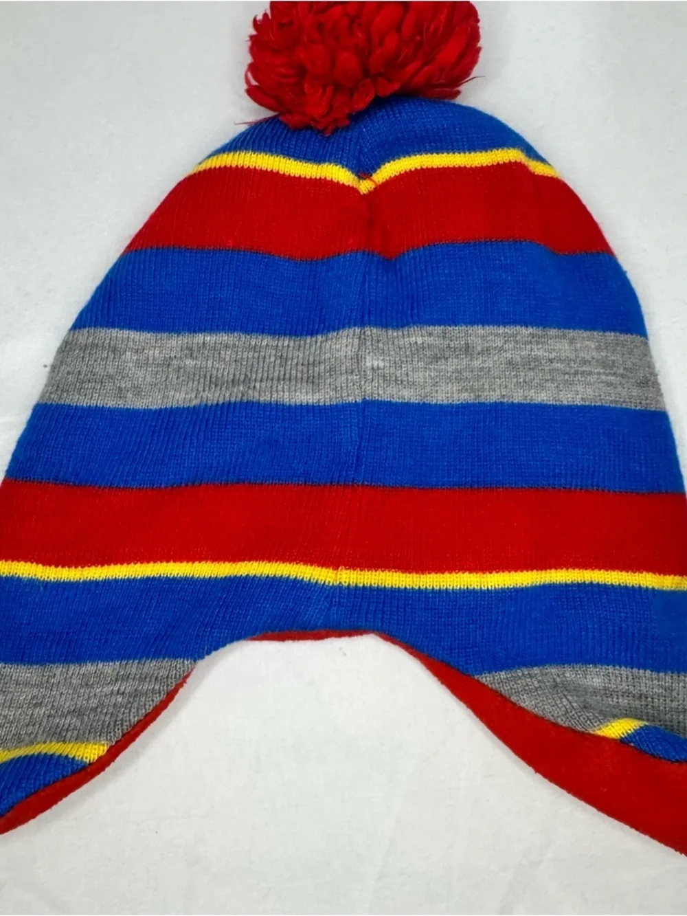 Nickelodeon Paw Patrol Red, Blue & Gray Knit Pom Earflap Hat